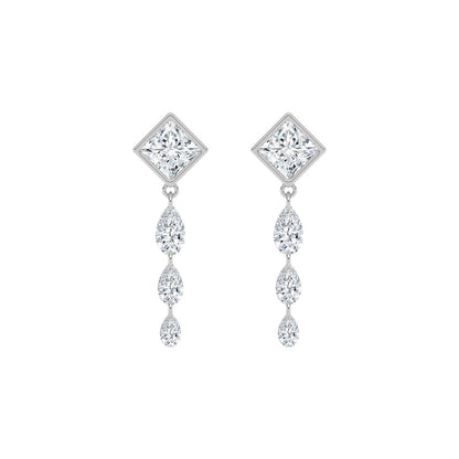 White Gold / 3.18ct Lab Grown Diamond Earrings