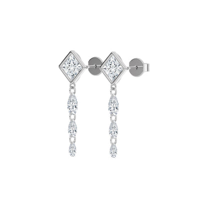 White Gold / 3.18ct Lab Grown Diamond Earrings