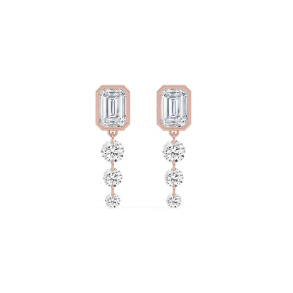 Rose Gold / 3.10ct Lab Grown Diamond Earrings