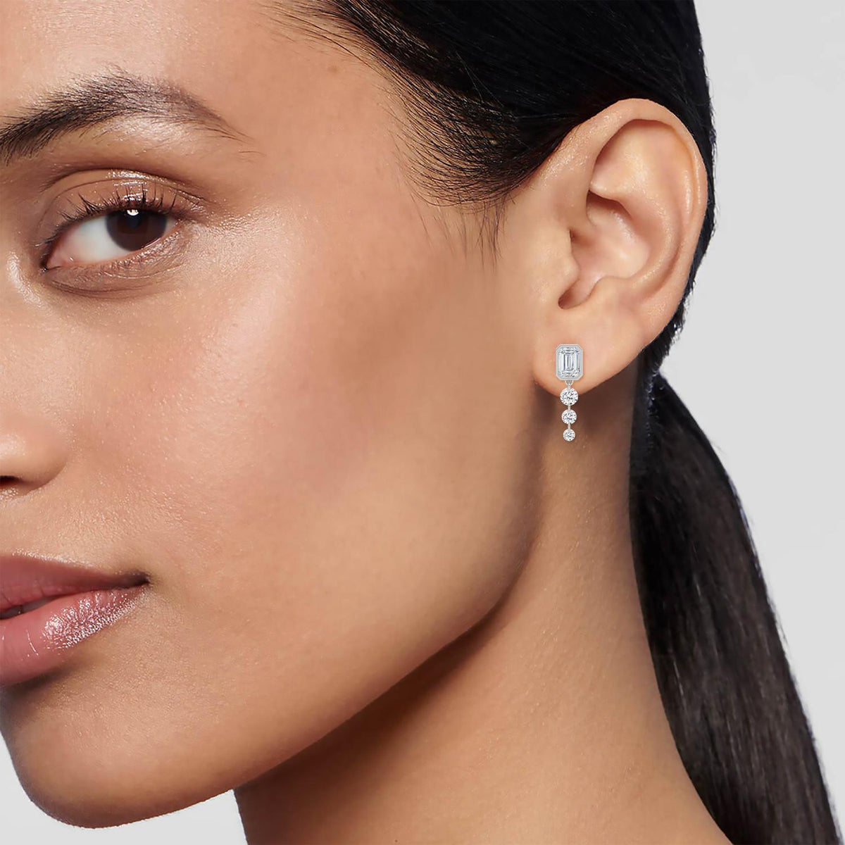 White Gold / 3.10ct Lab Grown Diamond Earrings