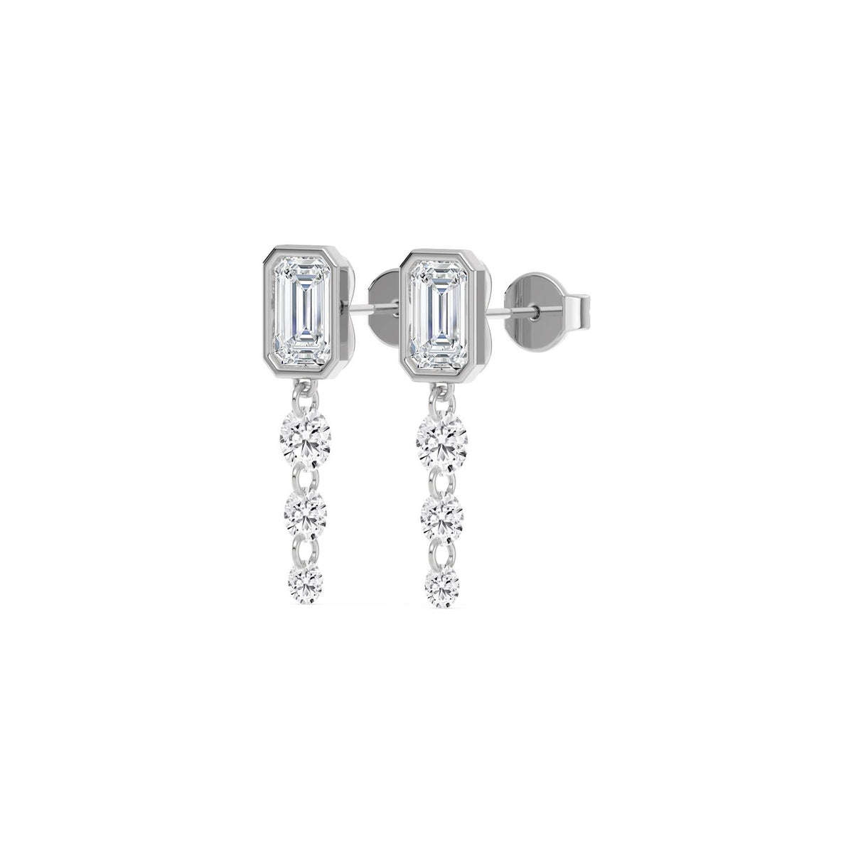 White Gold / 3.10ct Lab Grown Diamond Earrings