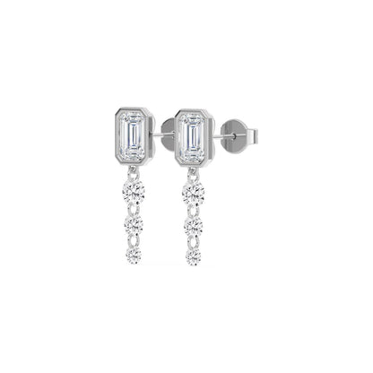 White Gold / 3.10ct Lab Grown Diamond Earrings