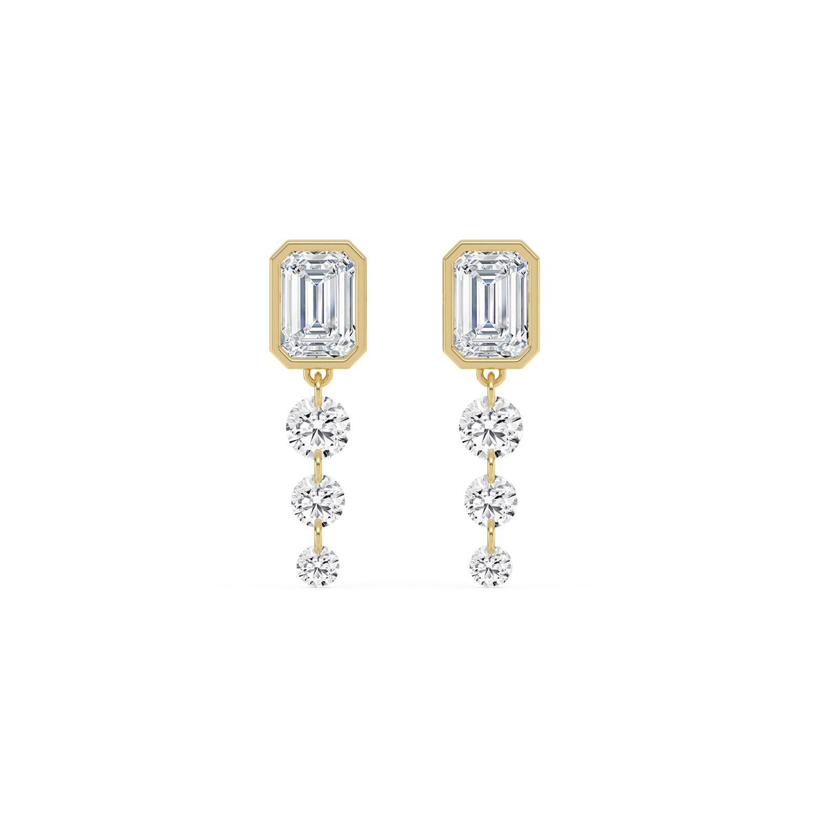 Yellow Gold / 3.10ct Lab Grown Diamond Earrings