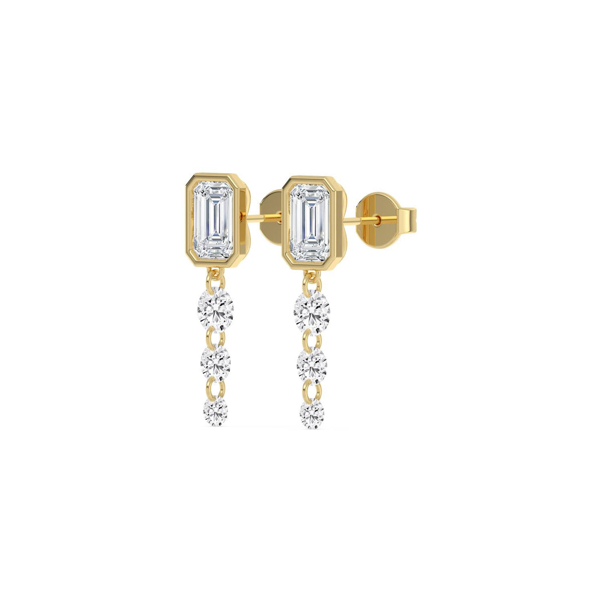 Yellow Gold / 3.10ct Lab Grown Diamond Earrings
