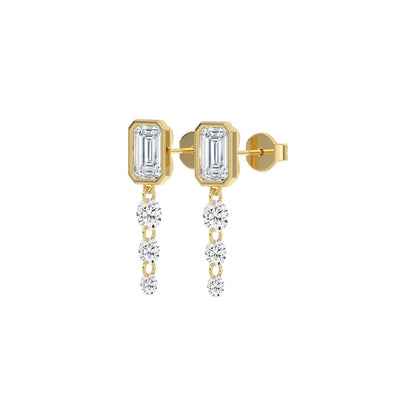 Yellow Gold / 3.10ct Lab Grown Diamond Earrings