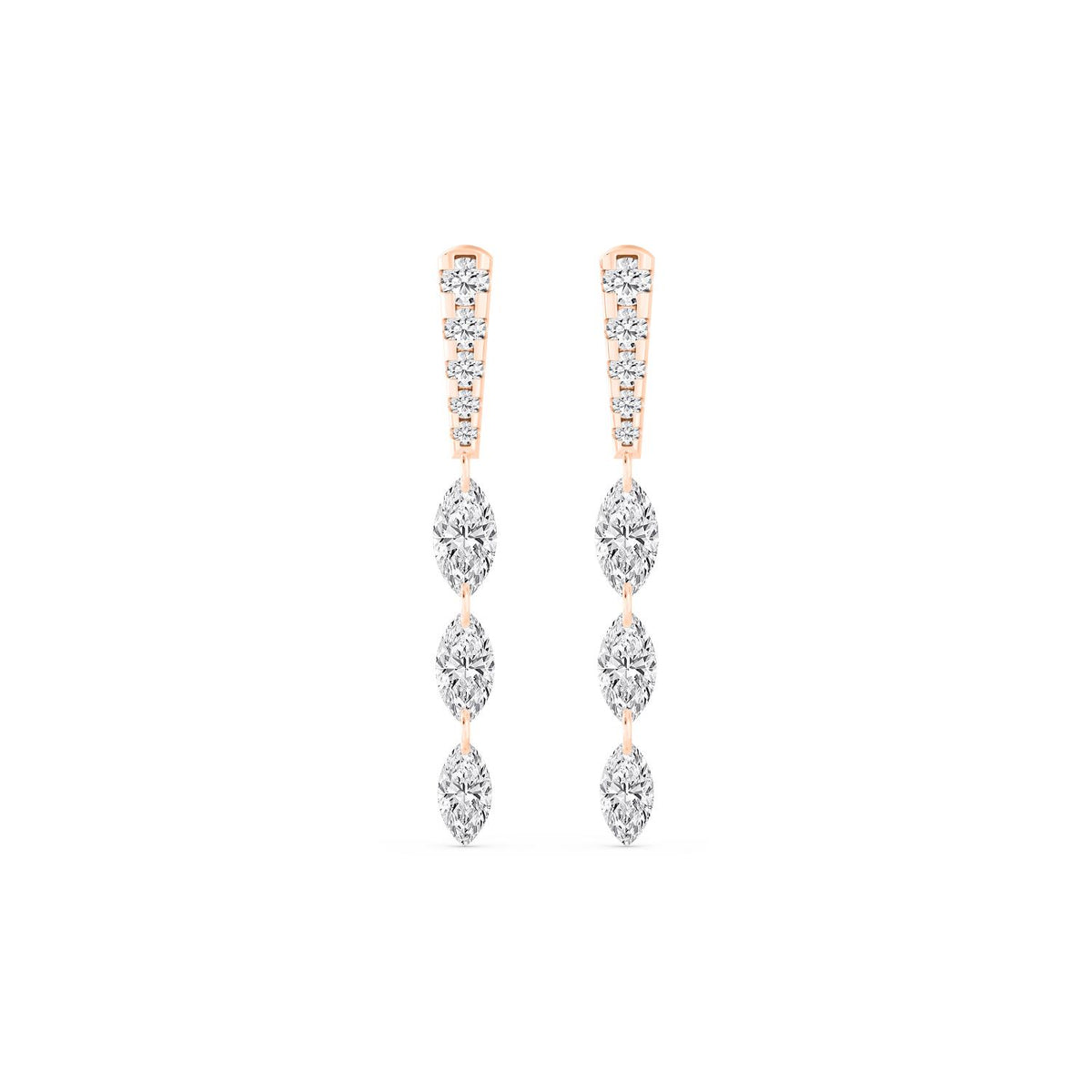 Rose Gold / 1.55ct Lab Grown Diamond Earrings