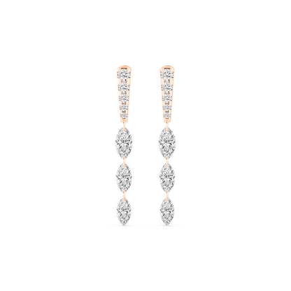 Rose Gold / 1.55ct Lab Grown Diamond Earrings