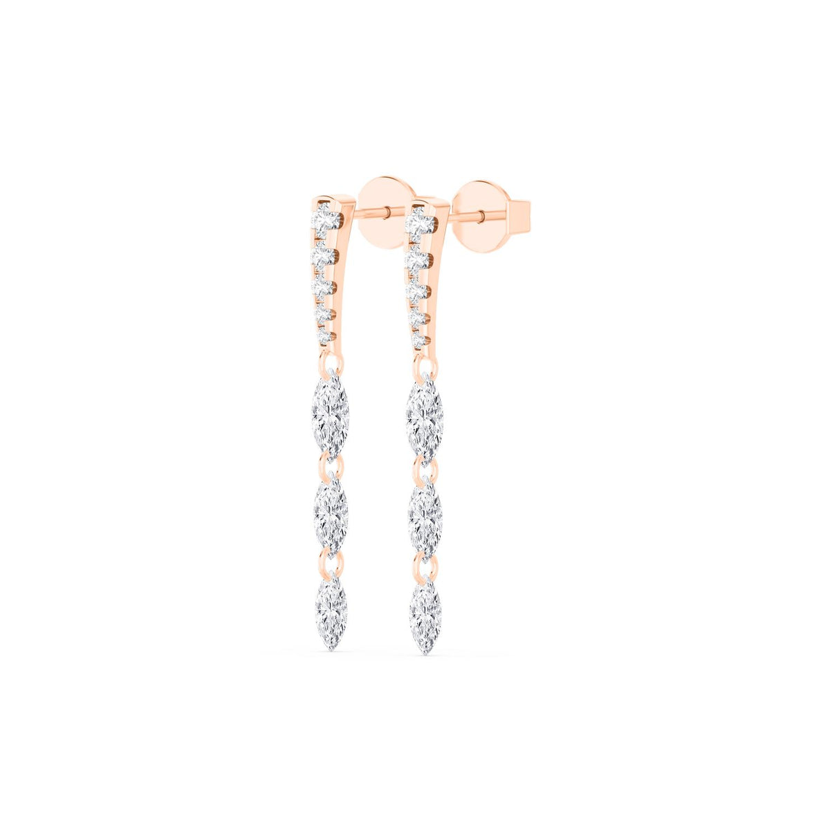 Rose Gold / 1.55ct Lab Grown Diamond Earrings