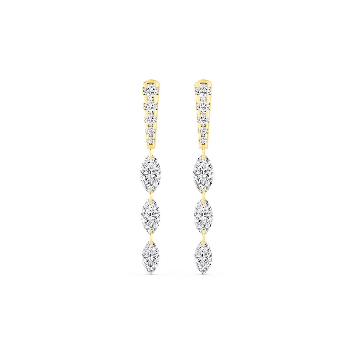 Yellow Gold / 1.55ct Lab Grown Diamond Earrings