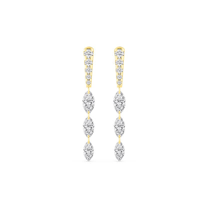 Yellow Gold / 1.55ct Lab Grown Diamond Earrings