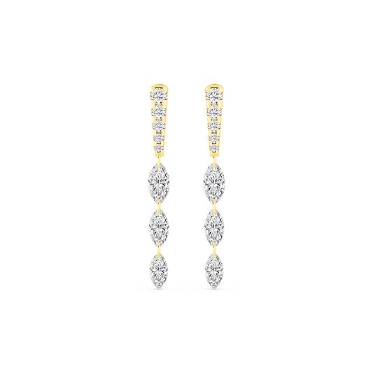 Yellow Gold / 1.55ct Lab Grown Diamond Earrings