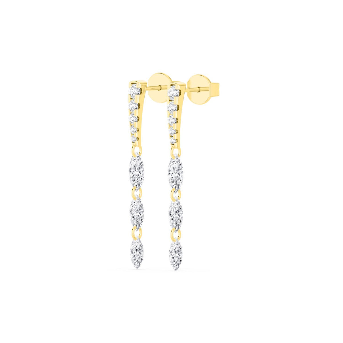 Yellow Gold / 1.55ct Lab Grown Diamond Earrings