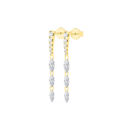 Yellow Gold / 1.55ct Lab Grown Diamond Earrings