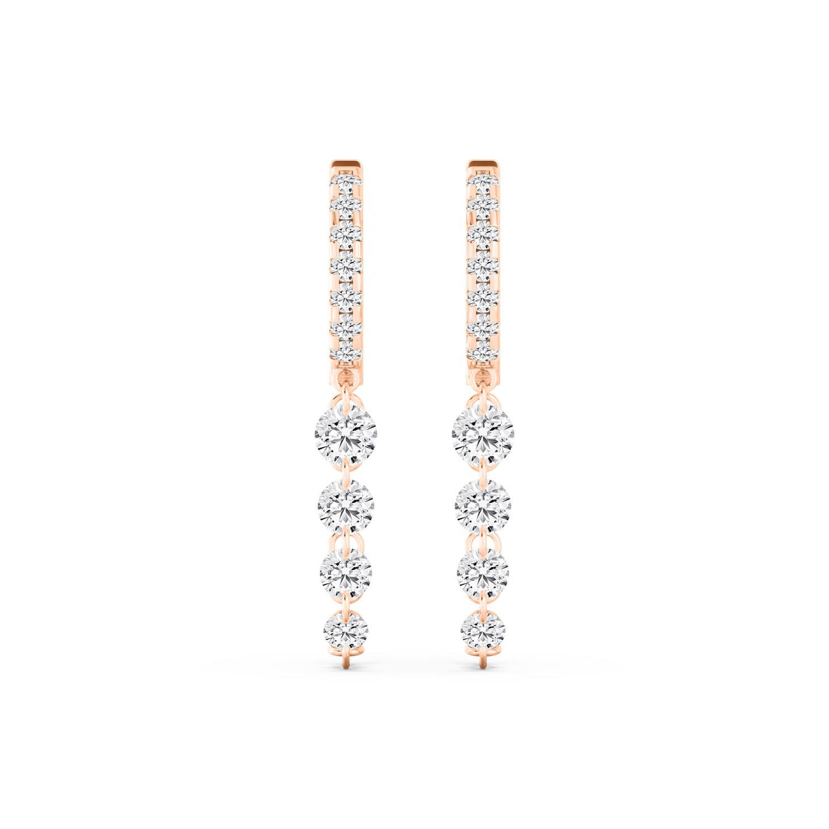Rose Gold / 1.97ct Lab Grown Diamond Earrings