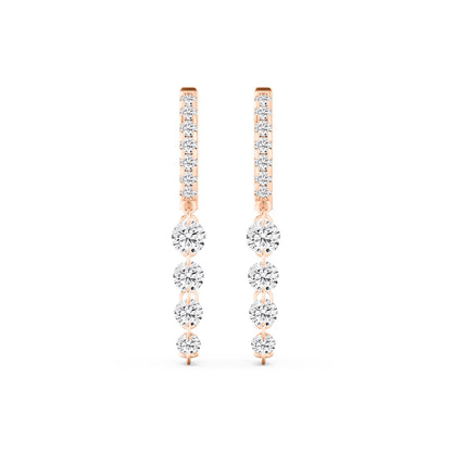 Rose Gold / 1.97ct Lab Grown Diamond Earrings