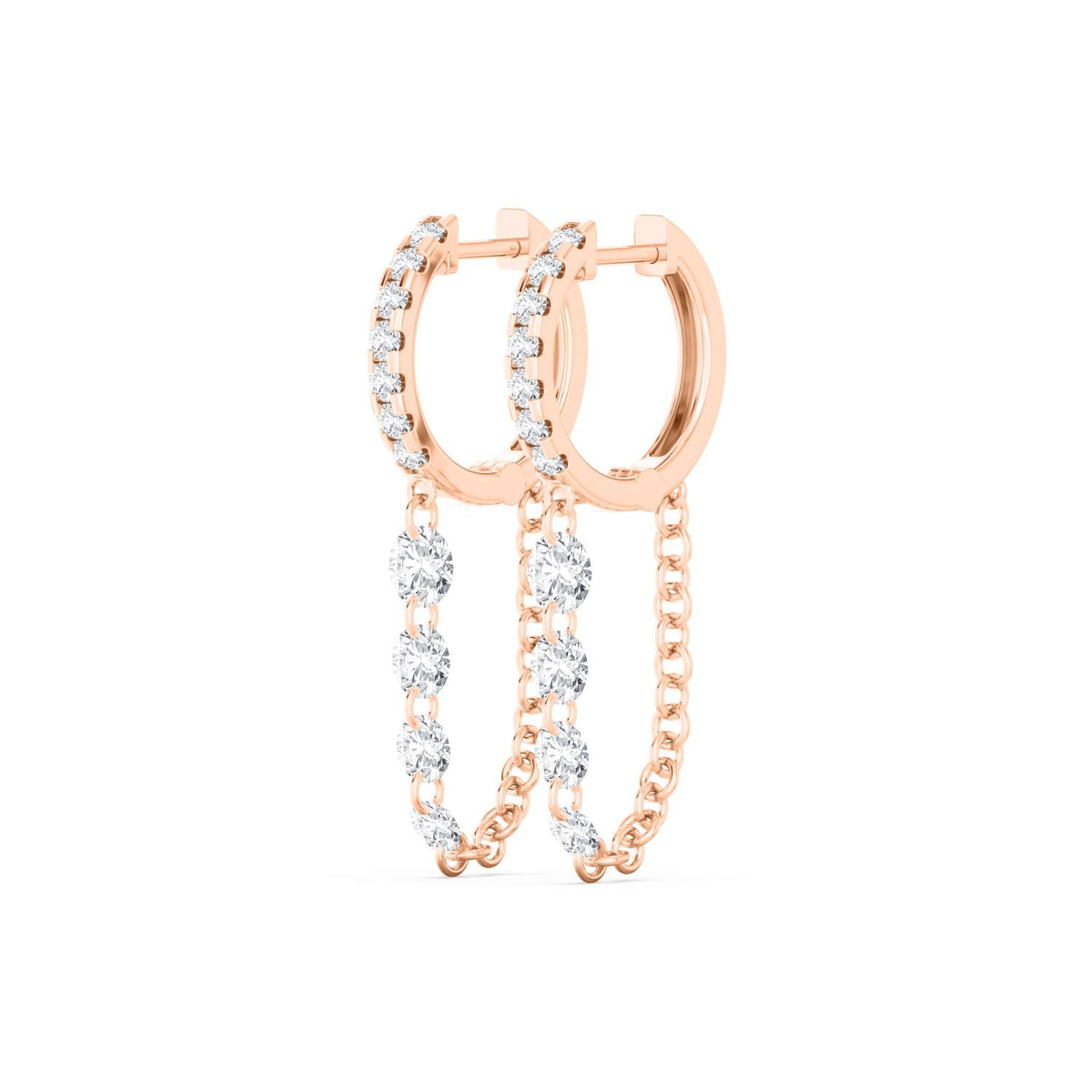 Rose Gold / 1.97ct Lab Grown Diamond Earrings