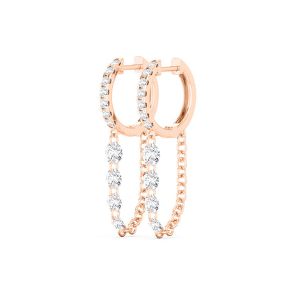 Rose Gold / 1.97ct Lab Grown Diamond Earrings