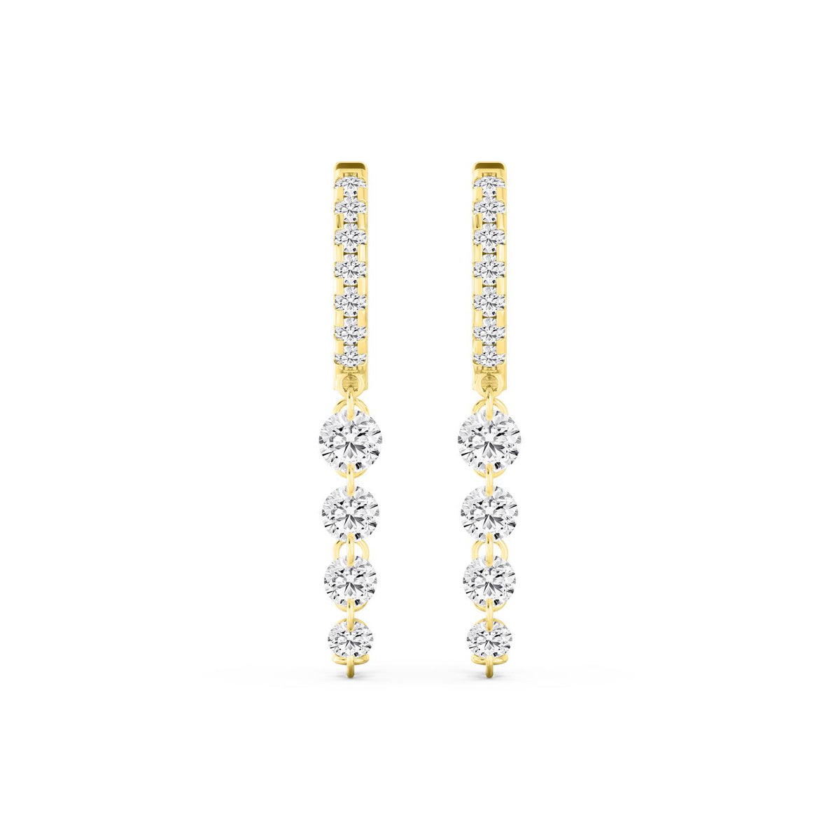 Yellow Gold / 1.97ct Lab Grown Diamond Earrings