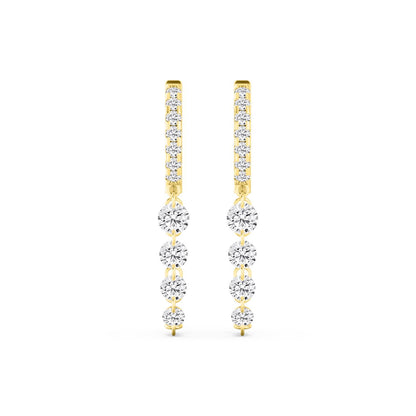 Yellow Gold / 1.97ct Lab Grown Diamond Earrings