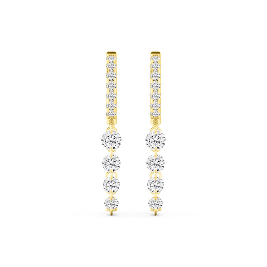 Yellow Gold / 1.97ct Lab Grown Diamond Earrings