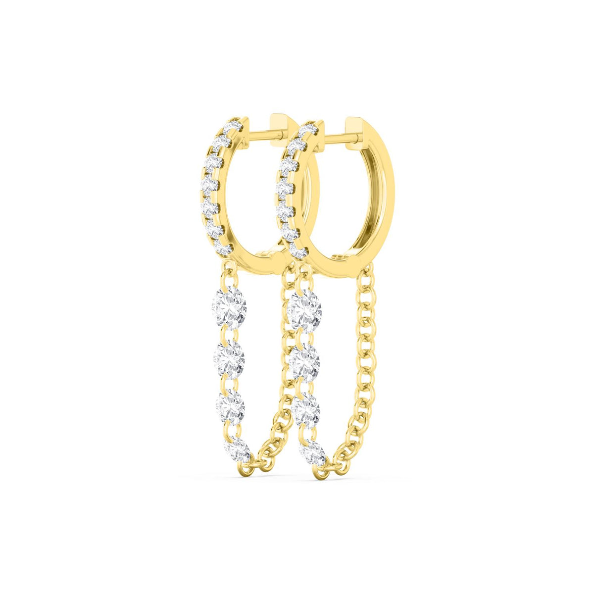 Yellow Gold / 1.97ct Lab Grown Diamond Earrings