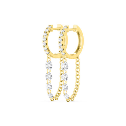 Yellow Gold / 1.97ct Lab Grown Diamond Earrings