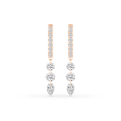 Rose Gold / 2.12ct Lab Grown Diamond Earrings