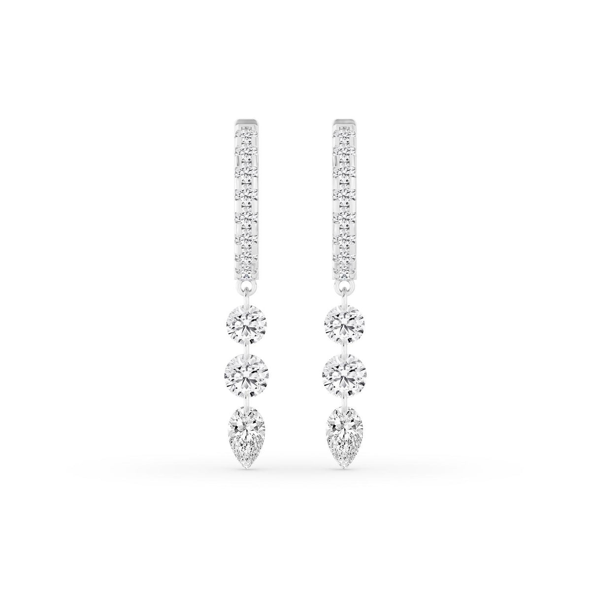 White Gold / 2.12ct Lab Grown Diamond Earrings