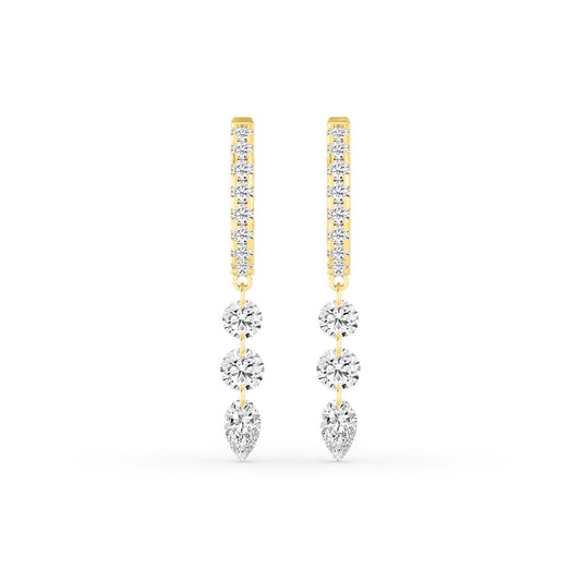 Yellow Gold / 2.12ct Lab Grown Diamond Earrings
