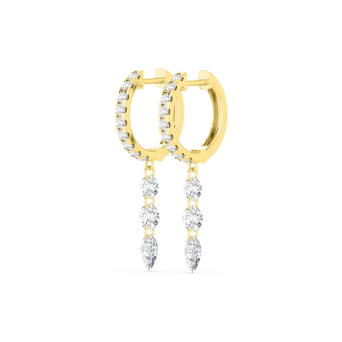 Yellow Gold / 2.12ct Lab Grown Diamond Earrings
