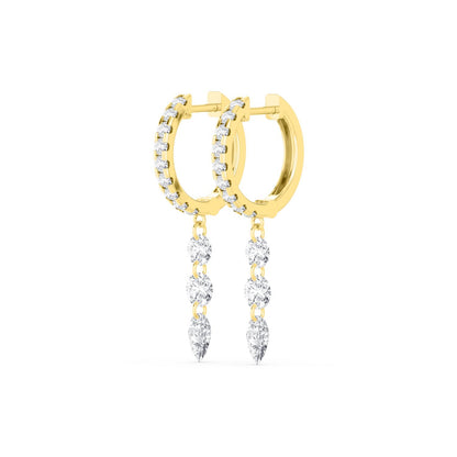 Yellow Gold / 2.12ct Lab Grown Diamond Earrings