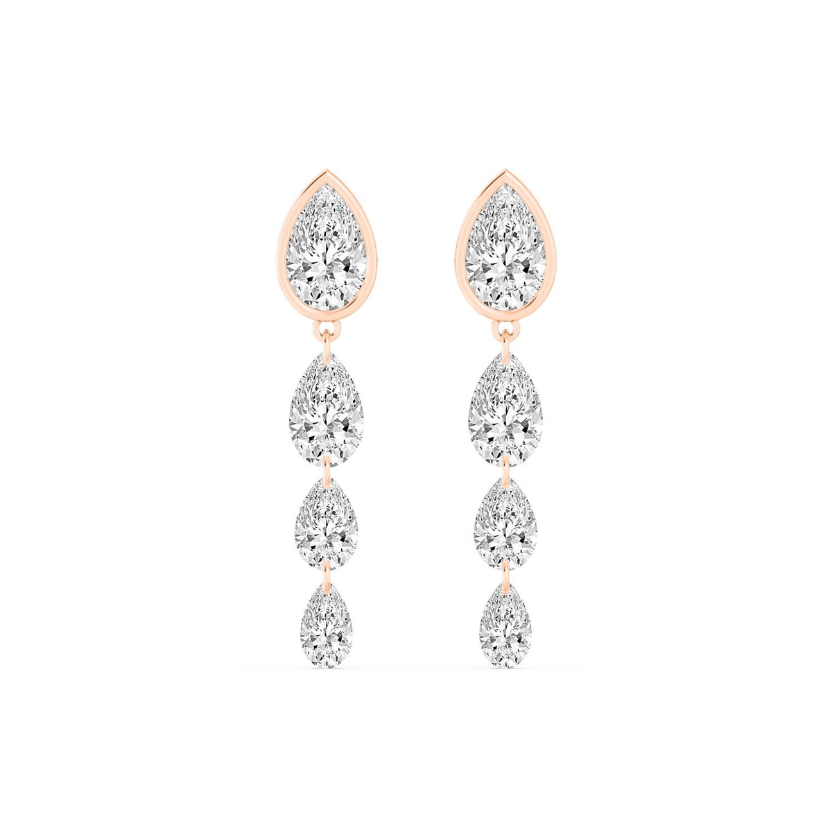 Rose Gold / 5.02ct Lab Grown Diamond Earrings