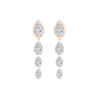 Rose Gold / 5.02ct Lab Grown Diamond Earrings