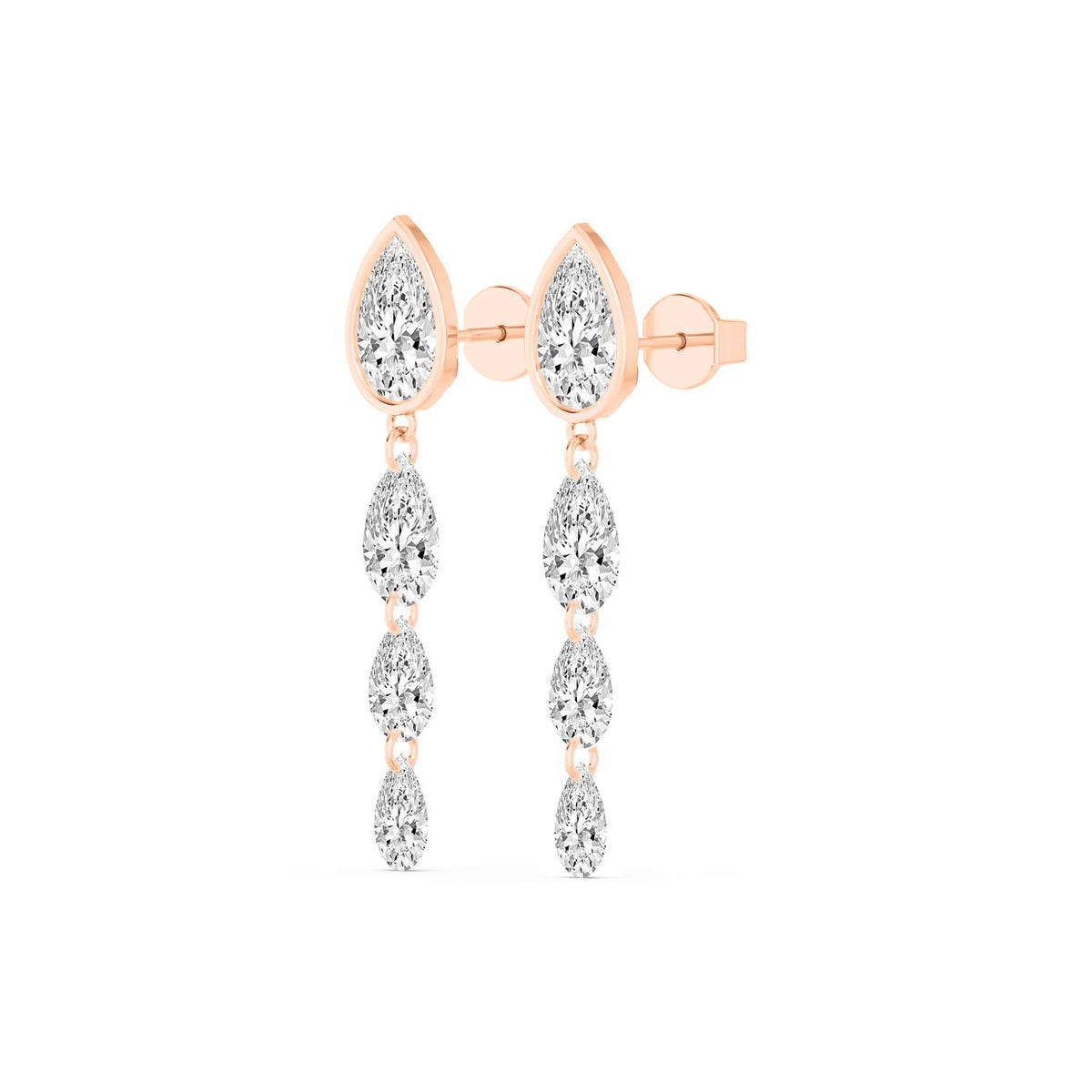 Rose Gold / 5.02ct Lab Grown Diamond Earrings