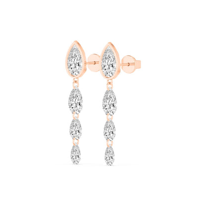 Rose Gold / 5.02ct Lab Grown Diamond Earrings
