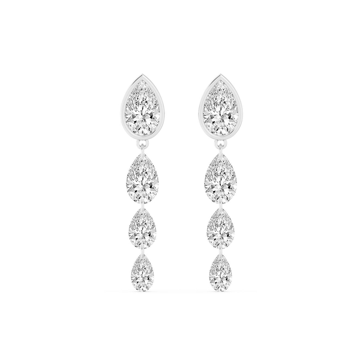 White Gold / 5.02ct Lab Grown Diamond Earrings
