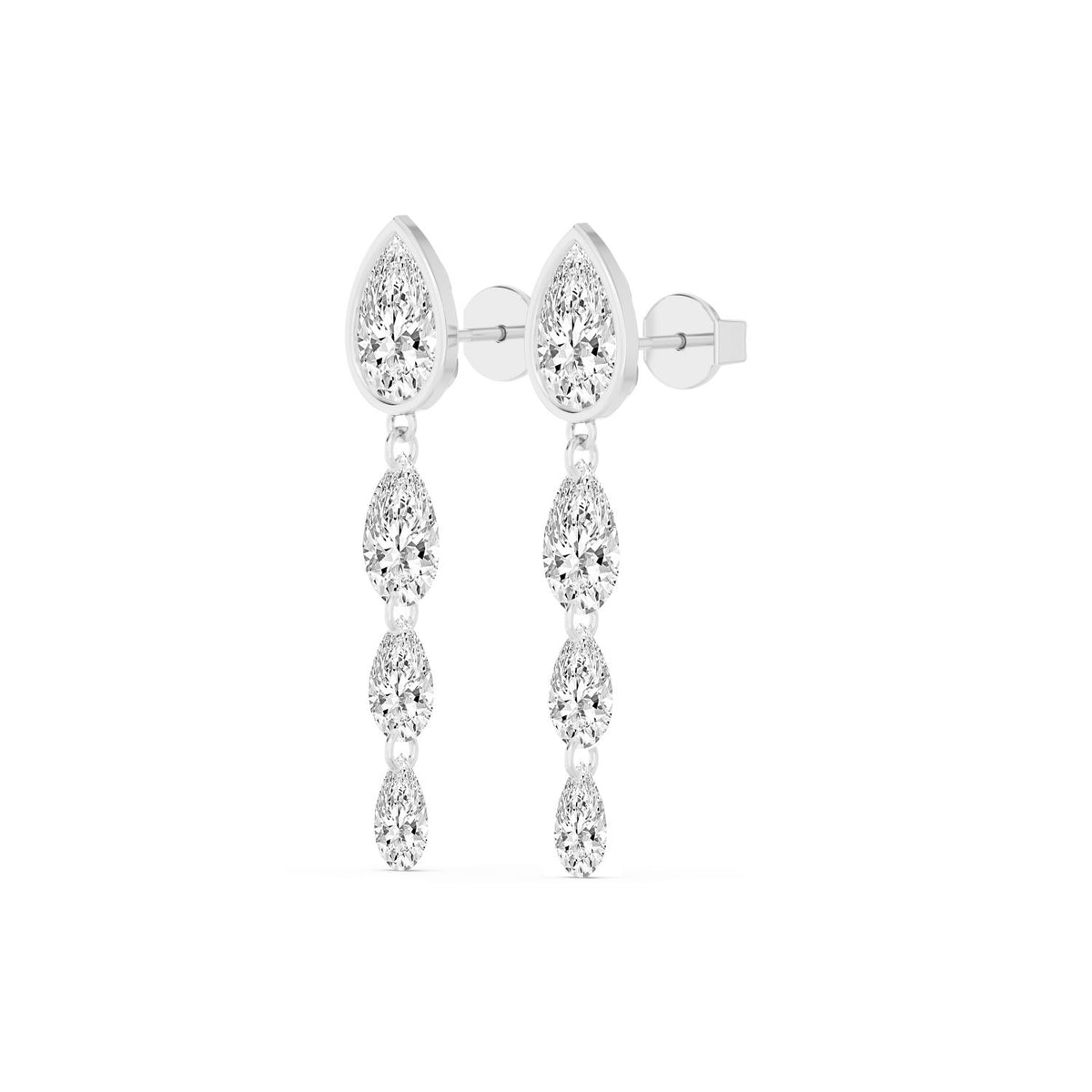 White Gold / 5.02ct Lab Grown Diamond Earrings