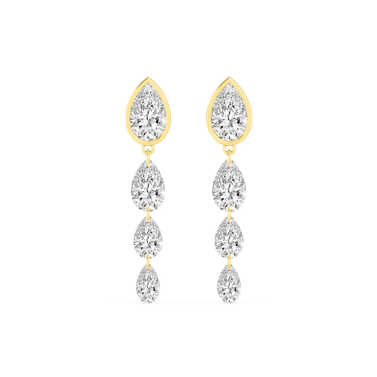 Yellow Gold / 5.02ct Lab Grown Diamond Earrings