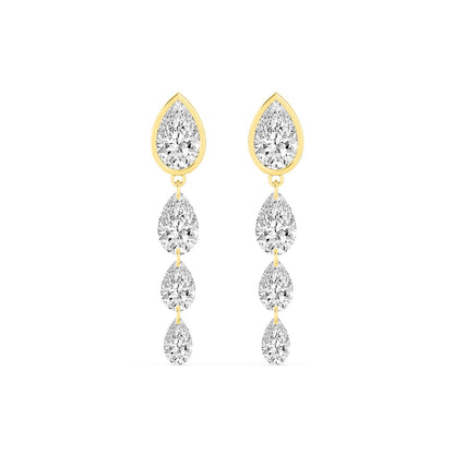 Yellow Gold / 5.02ct Lab Grown Diamond Earrings