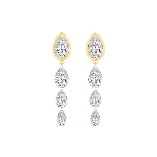 Yellow Gold / 5.02ct Lab Grown Diamond Earrings