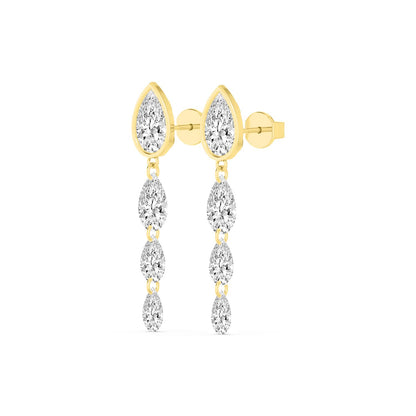 Yellow Gold / 5.02ct Lab Grown Diamond Earrings