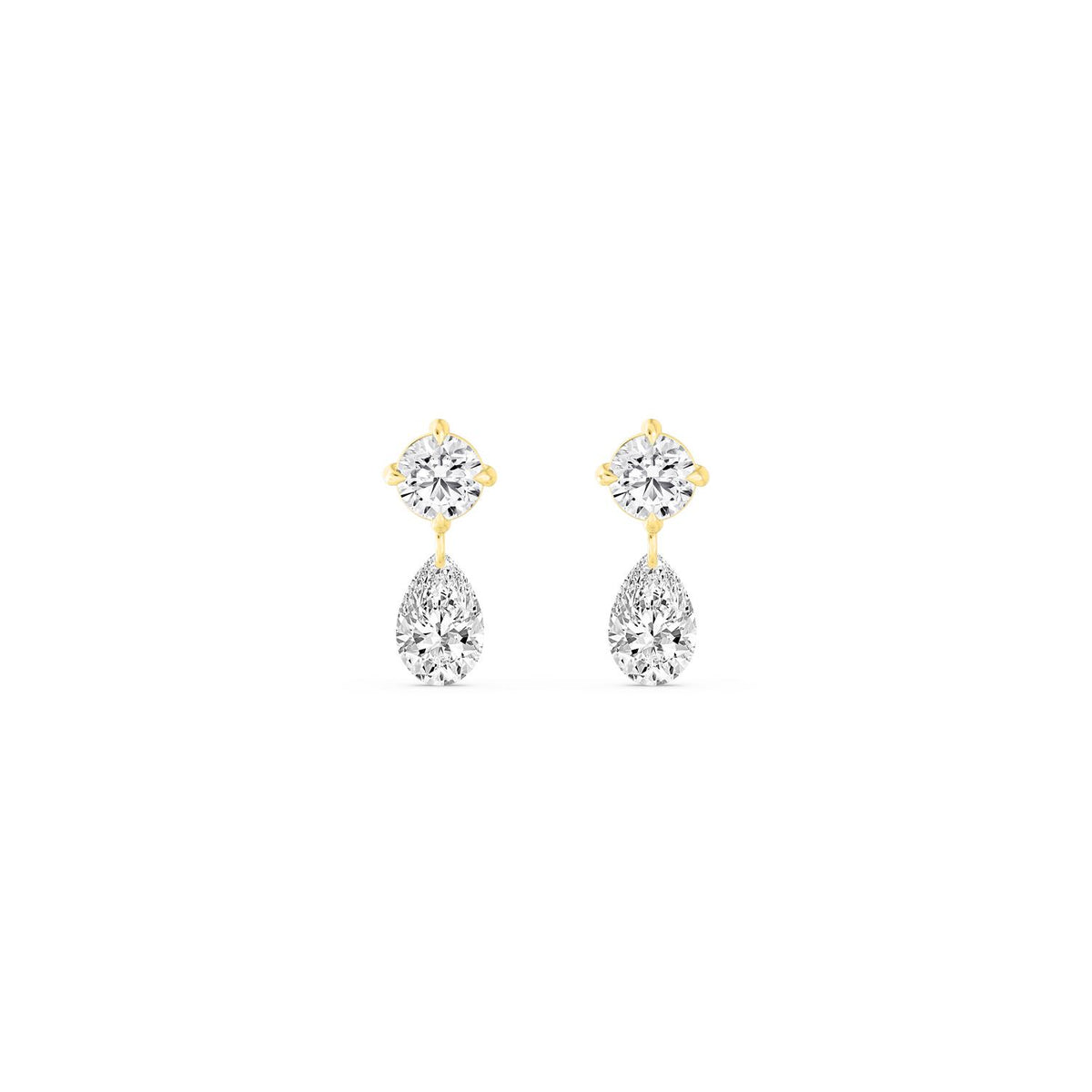 Yellow Gold / 1.81ct Lab Grown Diamond Earrings