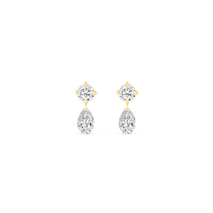Yellow Gold / 1.81ct Lab Grown Diamond Earrings