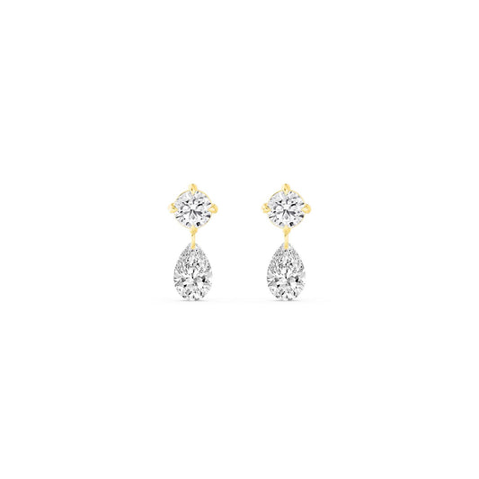 Yellow Gold / 1.81ct Lab Grown Diamond Earrings