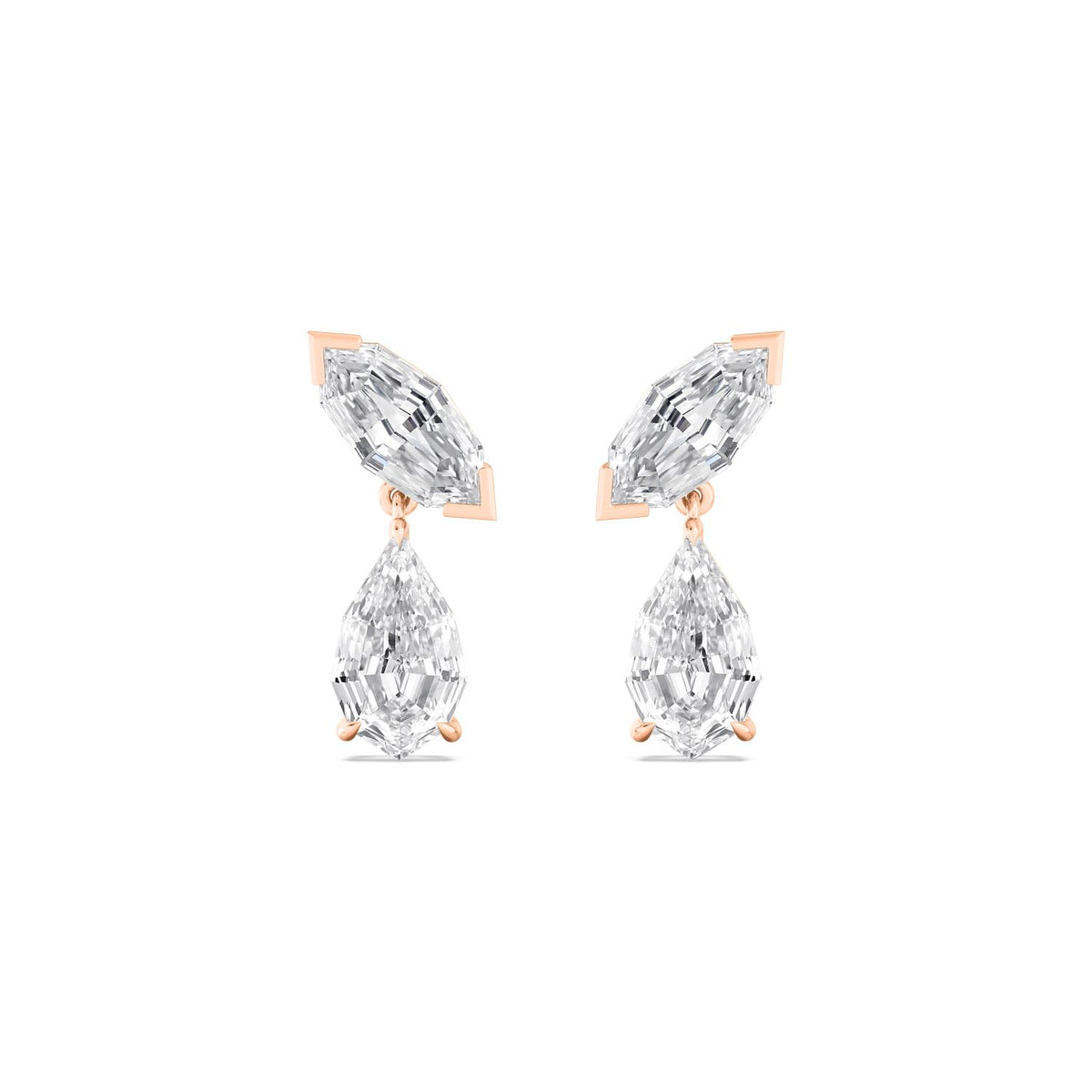 Rose Gold / 7.29ct Lab Grown Diamond Earrings