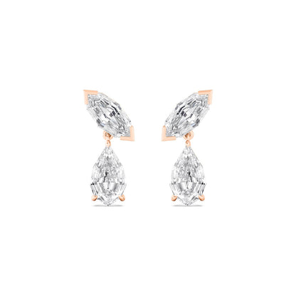 Rose Gold / 7.29ct Lab Grown Diamond Earrings