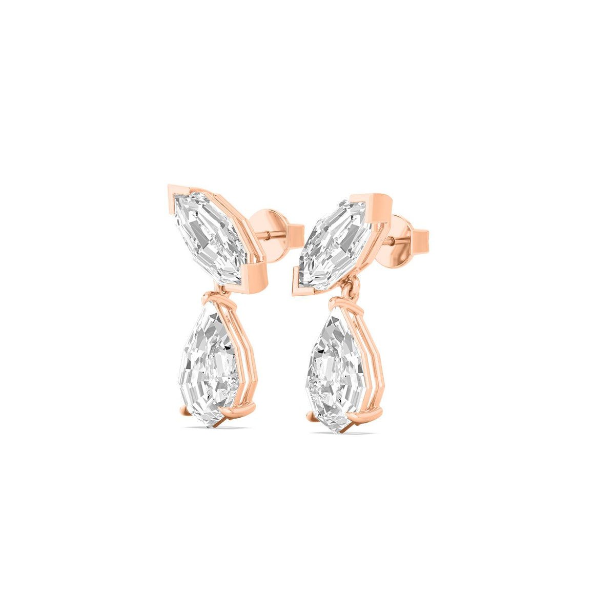 Rose Gold / 7.29ct Lab Grown Diamond Earrings