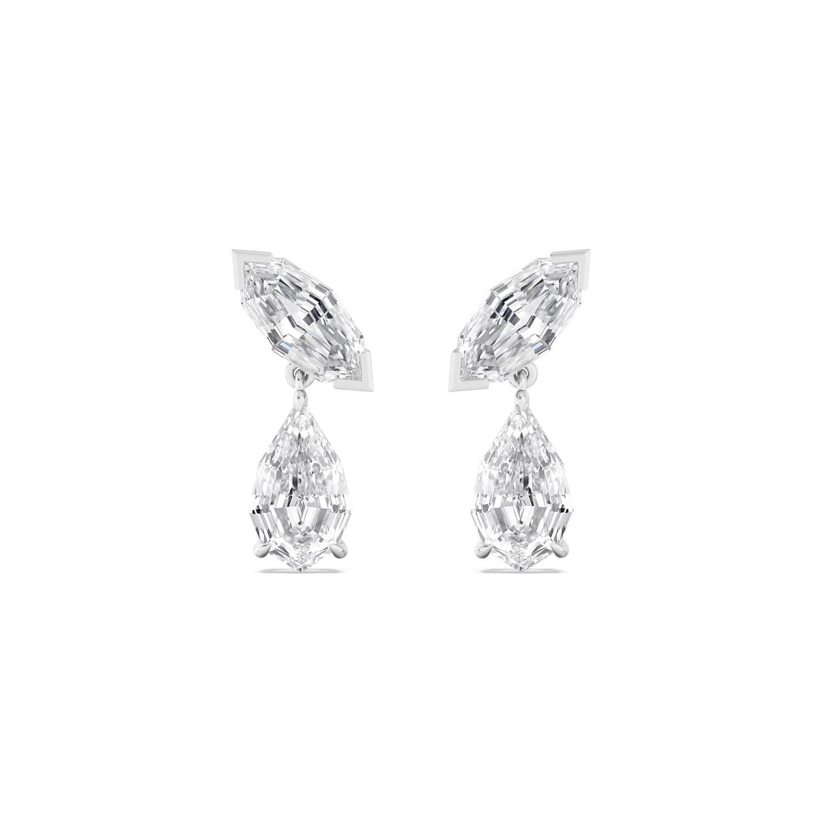White Gold / 7.29ct Lab Grown Diamond Earrings
