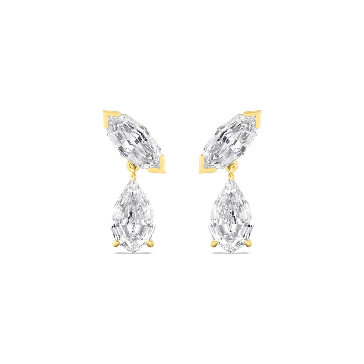 Yellow Gold / 7.29ct Lab Grown Diamond Earrings