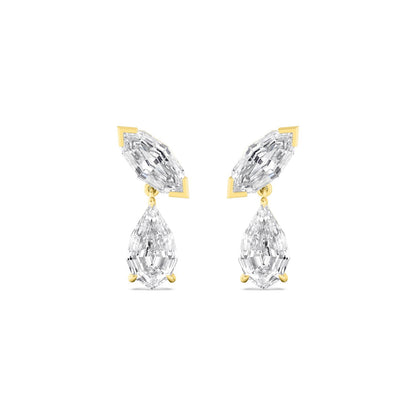 Yellow Gold / 7.29ct Lab Grown Diamond Earrings